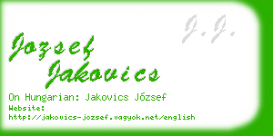 jozsef jakovics business card